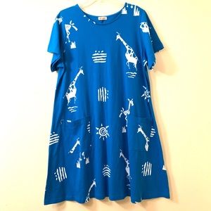 CACTUS GIRAFFE PRINT DRESS | SIZE M | NWOT